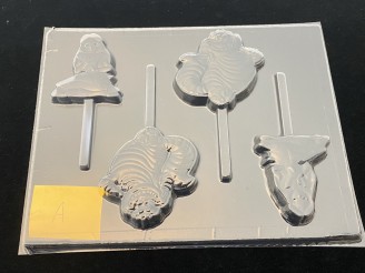 371sp Alice in Wonderland Cat Chocolate Candy Lollipop Mold FACTORY SECOND